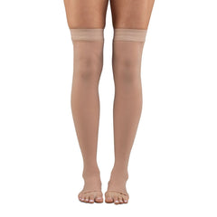 Dr. Comfort Microfiber Opaque +Plus 30-40 Thigh High, Open Toe Unisex Compression Stockings